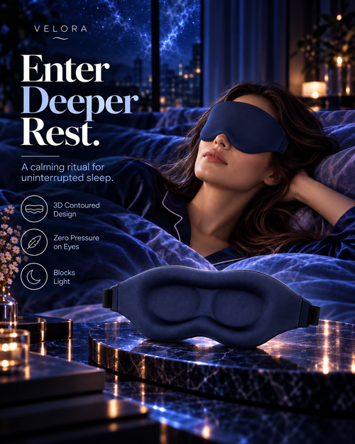 Velora™ Night Reset Sleep Mask | 3D Blackout Eye Mask